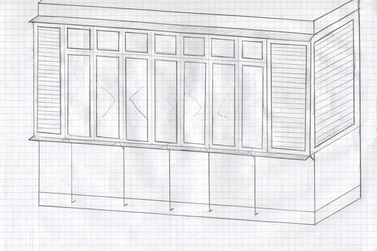 план балкона